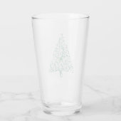 Verre Élégante calligraphie rouge et verte Arbre de Noël (Dos)
