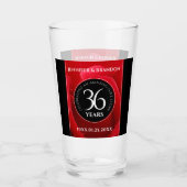Verre Élégante célébration du 36e anniversaire du Mariag (Devant)