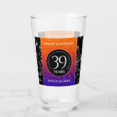 Verre Élégante célébration du 39e anniversaire du Mariag (Dos)