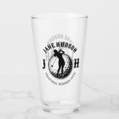 Verre Elégante femme Golf Monogramme Design (Dos)