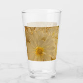 Verre Élégante Marguerite Abstraite blanche (Dos)