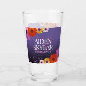 Verre Elégante Marguerite dorée avec Mariage à Parties s (Devant)