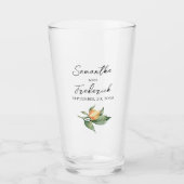 Verre Élégante mariée et mariée personnalisée (Devant)