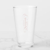 Verre Élégante typographie de script rouge (Dos)