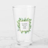 Verre Elégante verdure Anniversaire Fête Personnalisable (Devant)