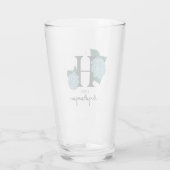 Verre Élément hydrogène floral (Dos)