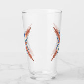 Verre Éléments Art déco en or rose, marron & bleu (Gauche)