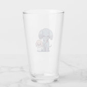 Verre Eléphant mignon et chien (Dos)