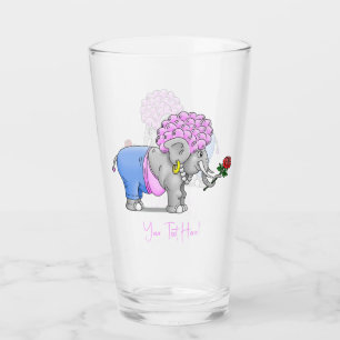 Verre Éléphant romantique de la Saint-Valentin