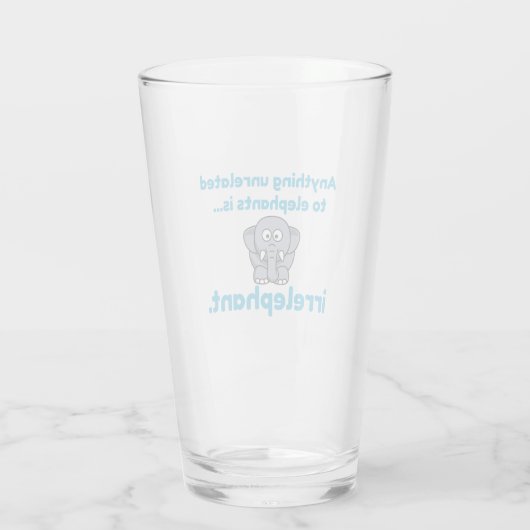 Verre Éléphant sans défense (Dos)