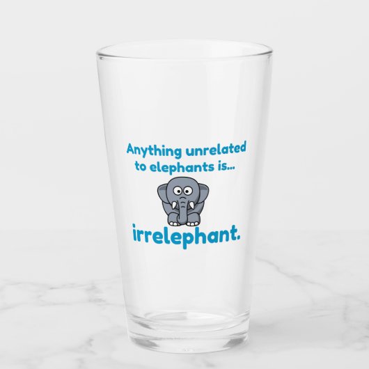 Verre Éléphant sans défense (Devant)