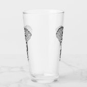 Verre Éléphant tribal de Bohème noir et blanc (Droite)