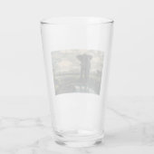 Verre Eléphants et panthère dans le désert indien (Dos)