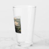 Verre Eléphants et panthère dans le désert indien (Gauche)