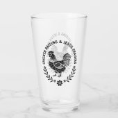 Verre Élevage de poulet et collecte de Jésus (Dos)