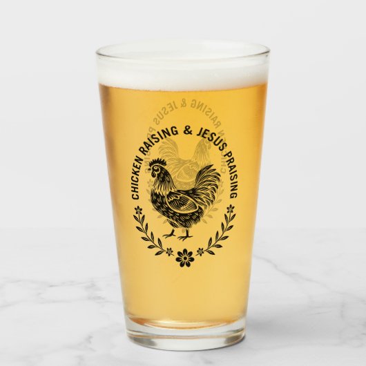 Verre Élevage de poulet et collecte de Jésus (Devant (rempli))