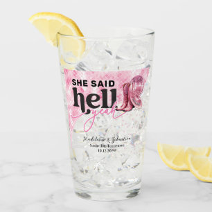 Verre Elle A Dit Enfer Ouais Rose Western Booth Casquett