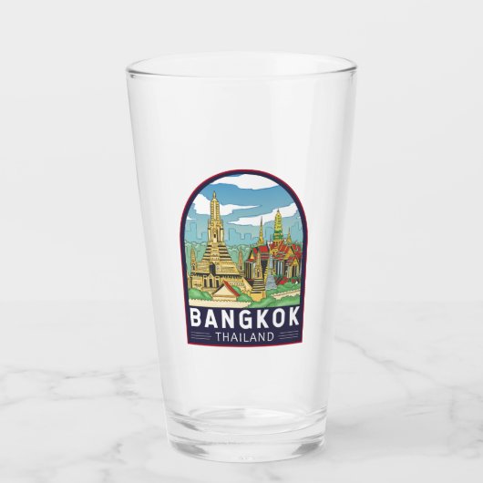 Verre Emblème Bangkok Thaïlande Travel Retro (Devant)