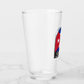 Verre Emblème du drapeau cubain Vintage déprimé (Droite)