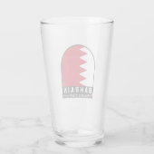 Verre Emblème du drapeau de Bahreïn Vintage (Dos)