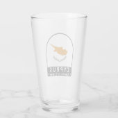 Verre Emblème du drapeau de Chypre Vintage (Dos)