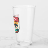 Verre Emblème rétro de Nassau Bahamas (Gauche)