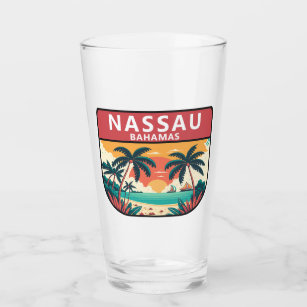 Verre Emblème rétro de Nassau Bahamas