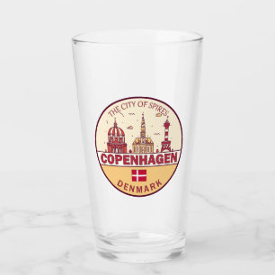 Verre Emblème Skyline de Copenhague Danemark City