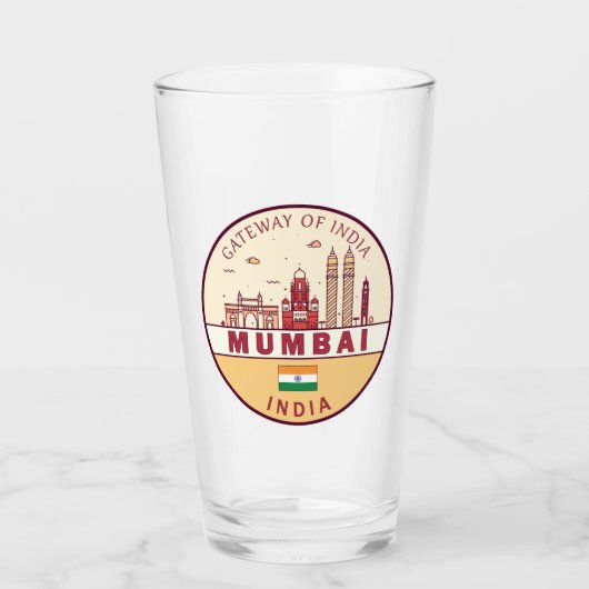 Verre Emblème Skyline de Mumbai India (Devant)