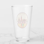 Verre Emblème Skyline de Venise Italie (Dos)
