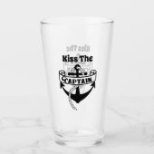 Verre Embrasse Le Capitaine Nautical Funny Citation De V (Devant)