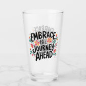 Verre Embrassez le voyage à l'avant-garde de la typograp (Devant)