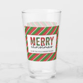 Verre Empreinte de léopard de Noël moderne Red Green Str (Dos)