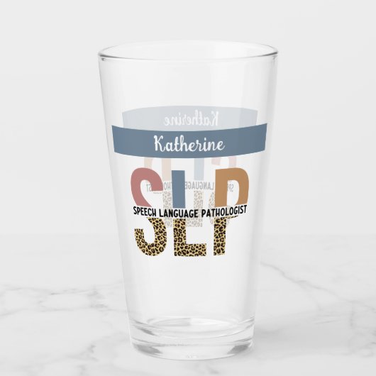 Verre Empreinte de léopard Pathologiste de la parole per (Devant)