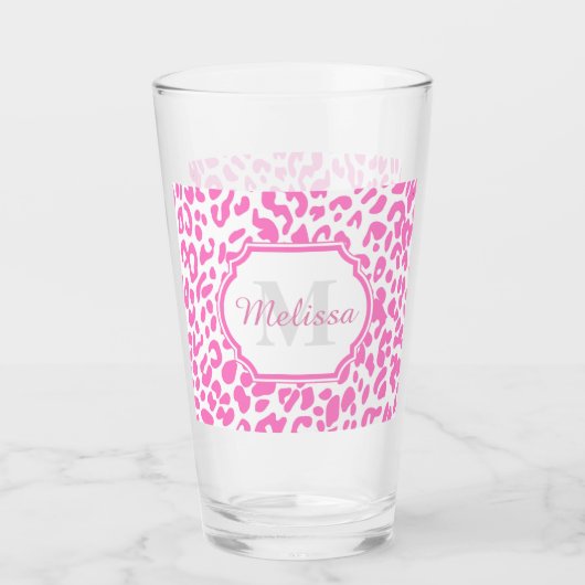 Verre Empreinte de léopard rose (Devant)