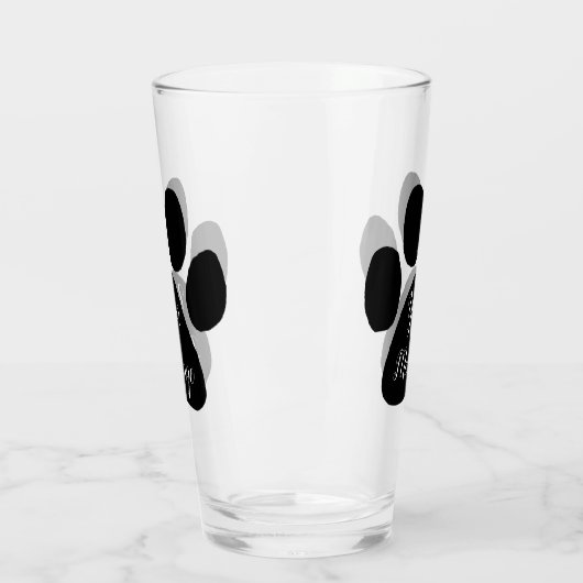 Verre - Empreinte de patte de chiot (Gauche)
