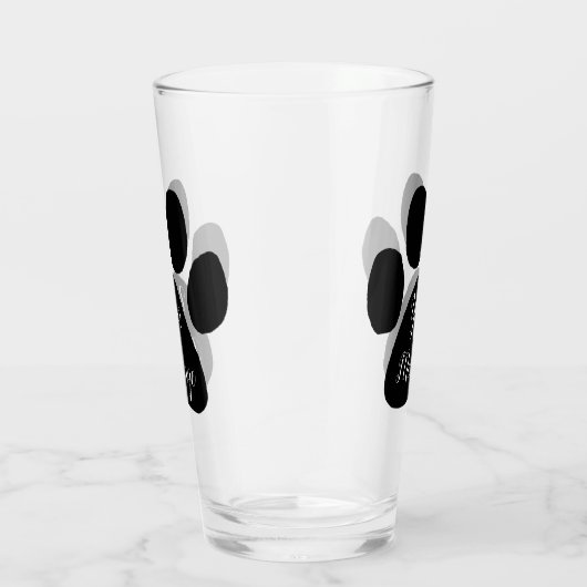 Verre - Empreinte de patte de chiot (Droite)