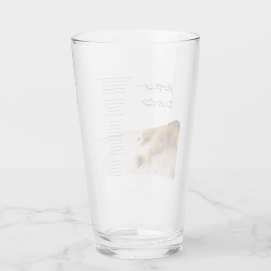 Verre empreintes dans le sable (Dos)