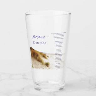 Verre empreintes dans le sable