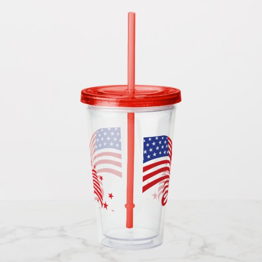 Verre En Acrylique 4 juillet Patriotique Acrylique Tumbler (Droite)