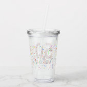 Verre En Acrylique 50 & Fabuleux Anniversaire Confetti Typographie ro (Dos)