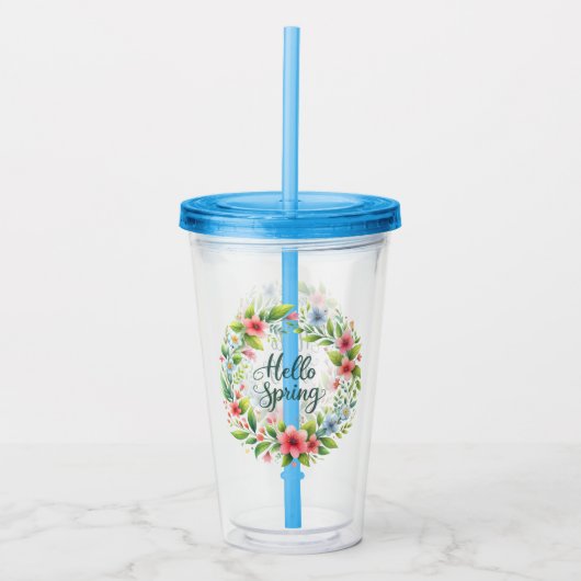 Verre En Acrylique Acrylic Tumbler-Spring Floral Drinkware (Devant)