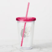 Verre En Acrylique Afro Unicorn | Design cardiaque unique (Dos)