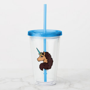 Verre En Acrylique Afro Unicorn   Divin