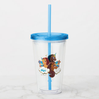 Verre En Acrylique Afro Unicorn "Fabriqué en magie" Trio Design