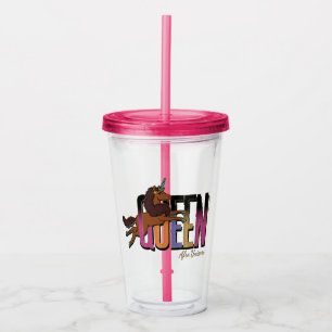 Verre En Acrylique Afro Unicorn Queen Design