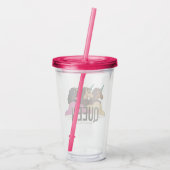 Verre En Acrylique Afro Unicorn Queen Trio Design (Dos)