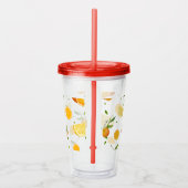 Verre En Acrylique Agrumes TROPICALES FRUITS D'ÉTÉ Citron orange tran (Droite)