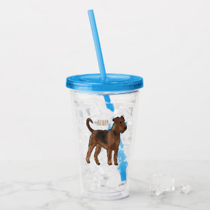 Verre En Acrylique Airedale terrier dog cartoon