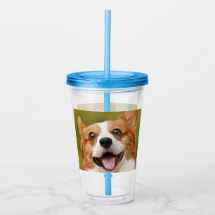 Verre En Acrylique Ajouter photo de chien personnalisé Customisé